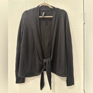 Athleta Black Women's Cardigan with Front Tie